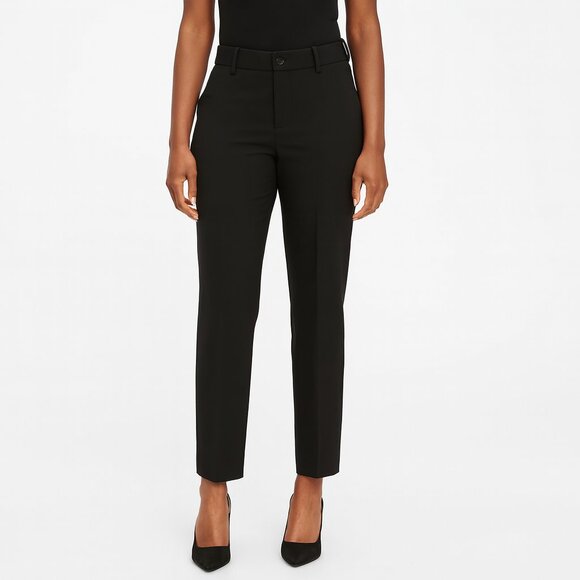 Calvin Klein Solid Black Trousers Size 16 - Picture 1 of 5